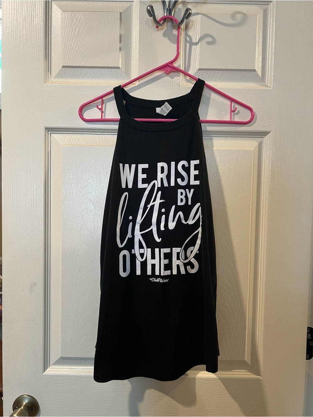 Black Graphic Muscle Tank "We Rise By Lifting Others"